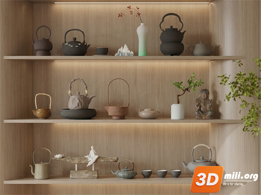 Tea Set 3D Model